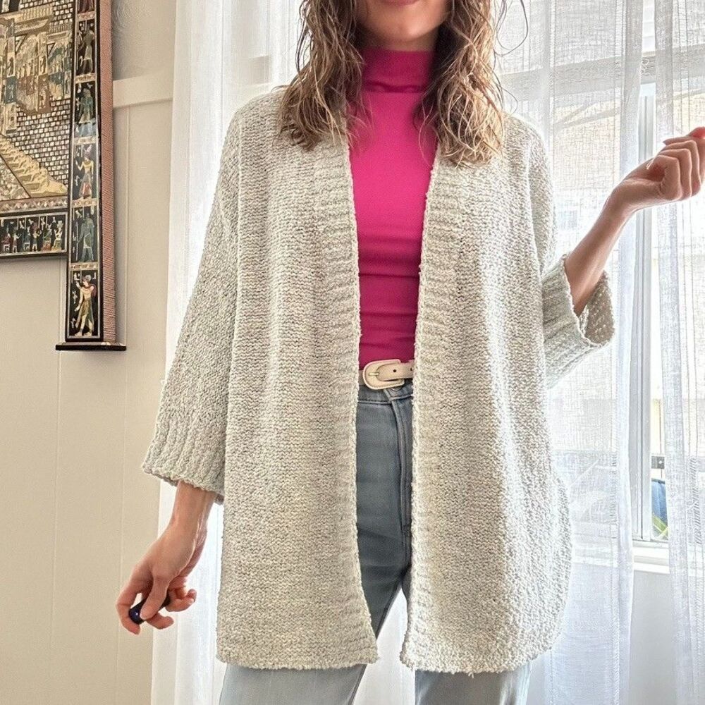 Cozy Cream Open-Front Sweater